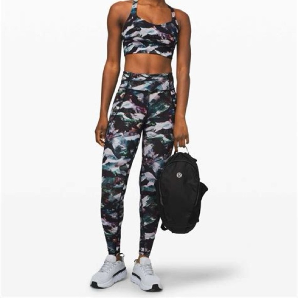 Lululemon Glacier Camo Time to Sweat Leggings